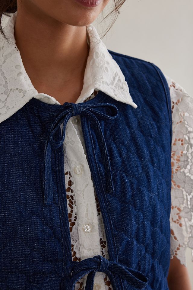 Damson Madder Tilly Quilted Denim Gilet #4