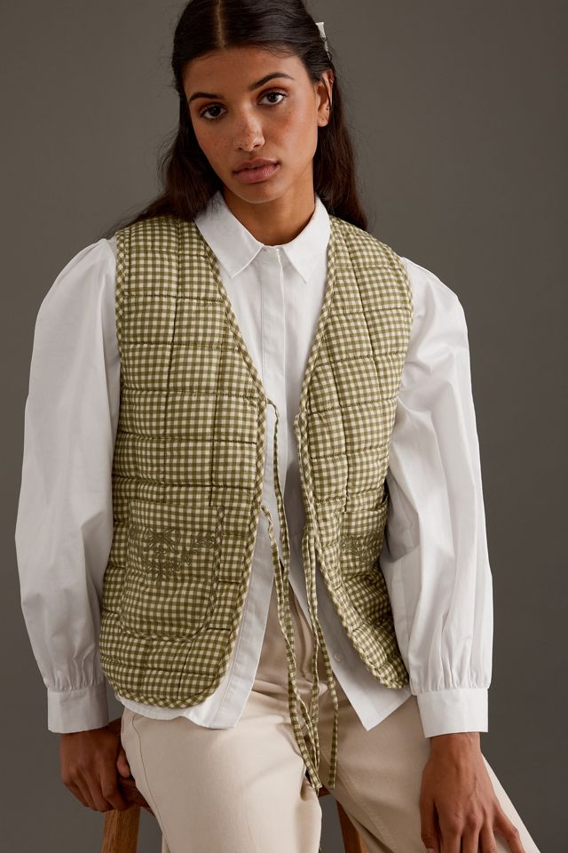 Gilet Arte Vichy Prune Garance #1