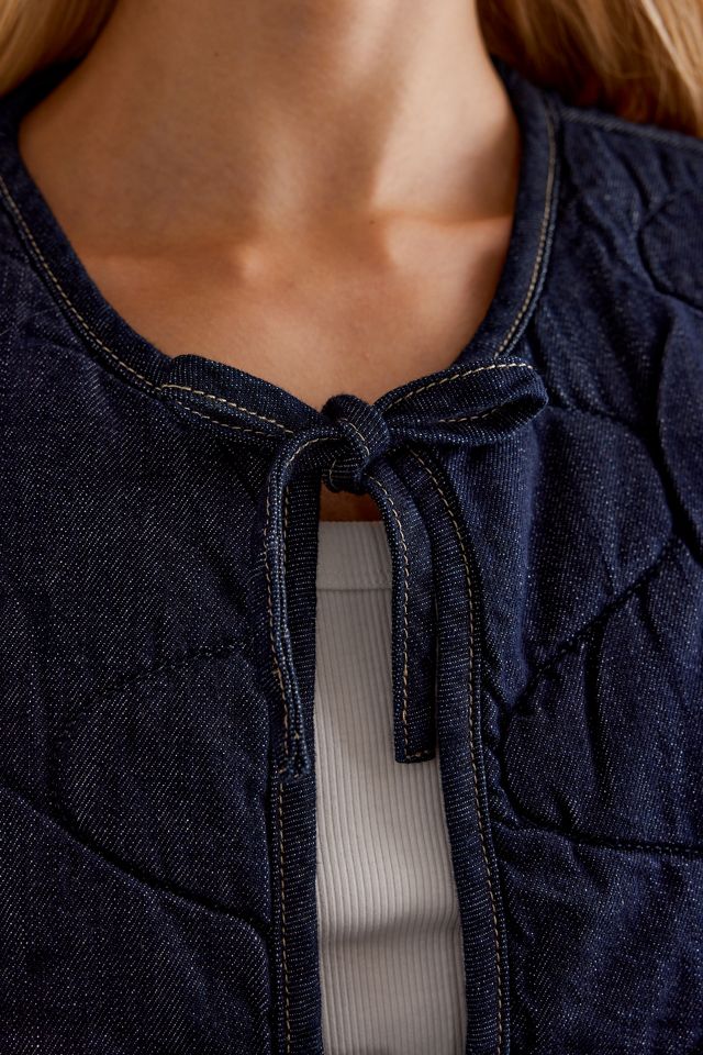 Damson Madder Arte Denim Tie-Front Gilet #5
