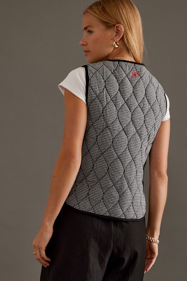 Chaleco acolchado reversible de arte Damson Madder #3