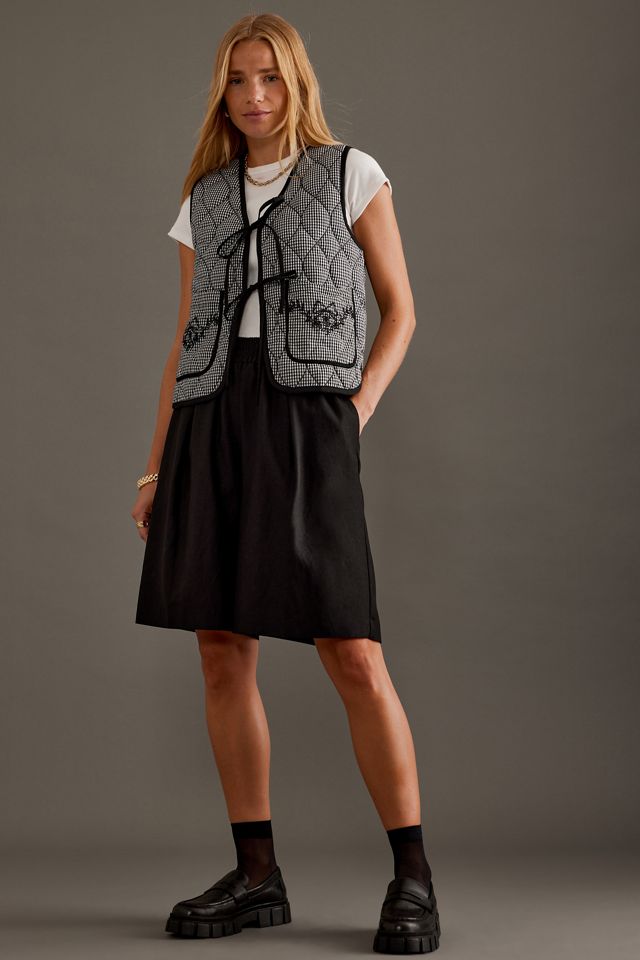 Chaleco acolchado reversible de arte Damson Madder #5