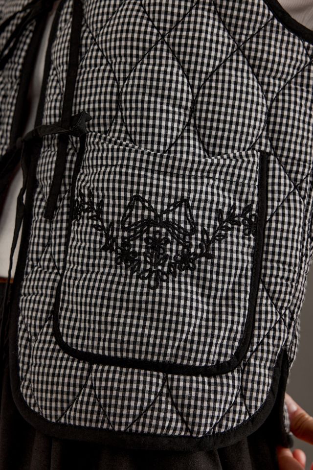 Chaleco acolchado reversible de arte Damson Madder #2