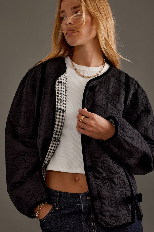 Giacca Trapuntata Diana Bow Damson Madder #4