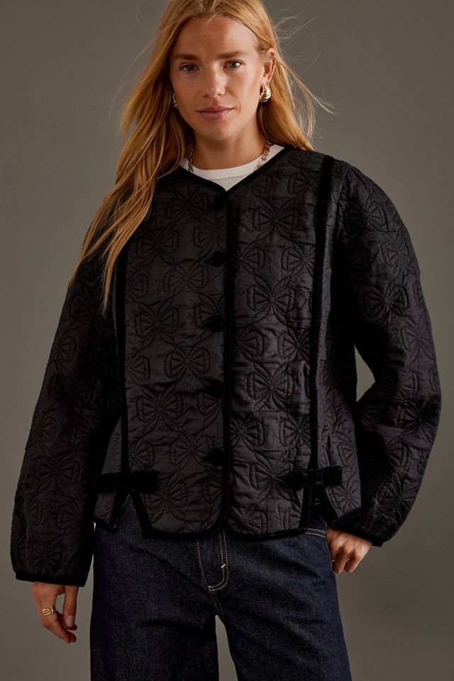 Giacca Trapuntata Diana Bow Damson Madder #3