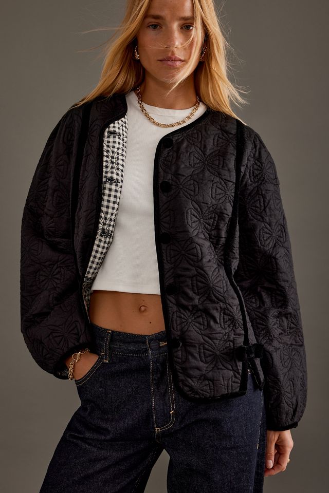 Giacca Trapuntata Diana Bow Damson Madder #5