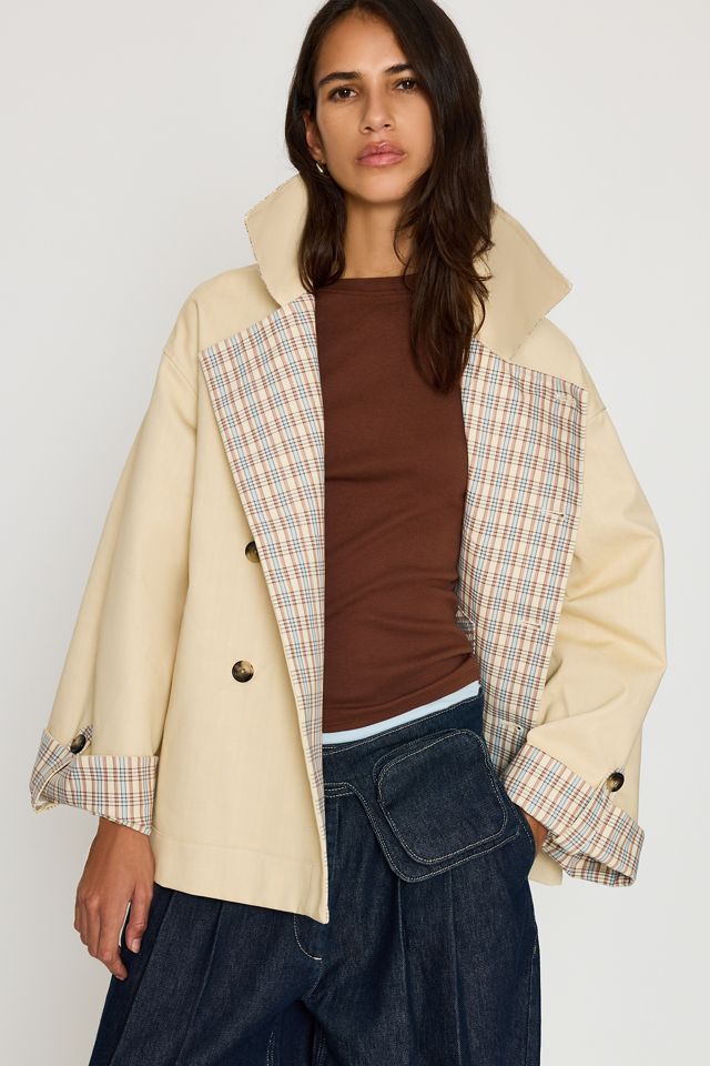 Abrigo Trench Corto Reversible Jerry Damson Madder #1