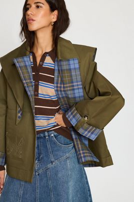 Damson Madder Jerry Wendebarer Kurzer Trenchcoat