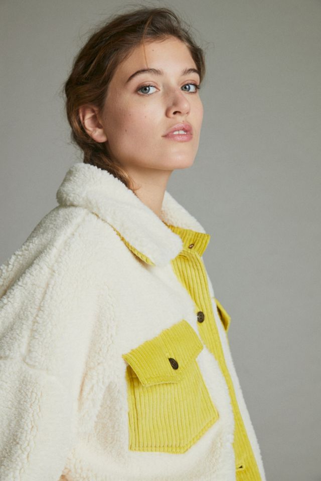Leslie Corduroy-Trimmed Sherpa Jacket #2