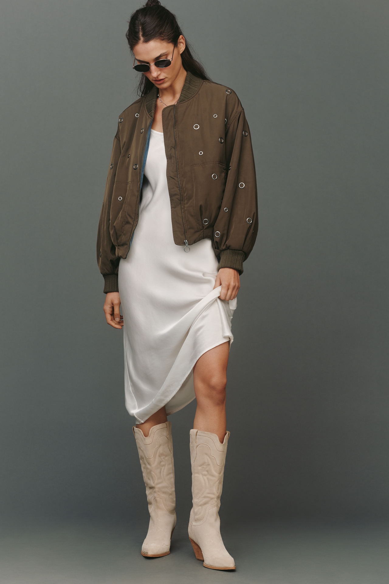 Pilcro Grommet Bomber Jacket