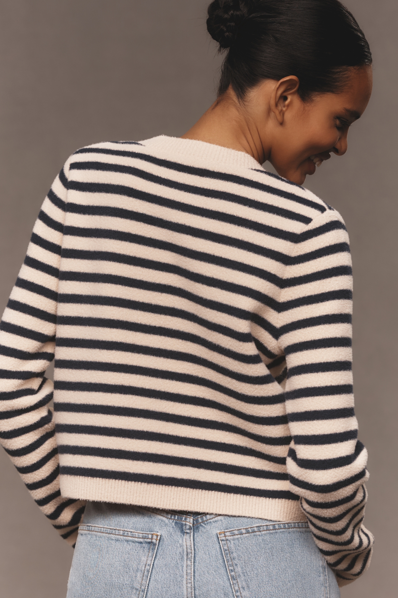 NVLT Striped Coatigan Sweater