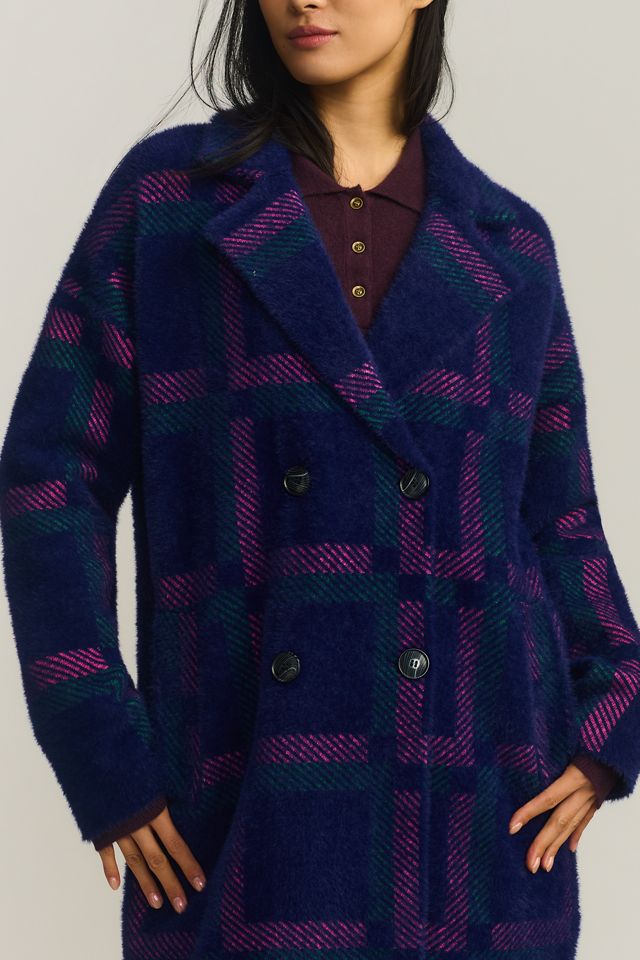 NVLT Eyelash Knit Plaid Coat #1