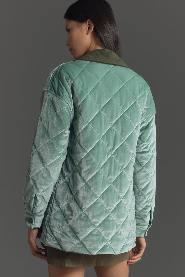 NVLT Quilted Velour Reversible Field Jacket | Anthropologie