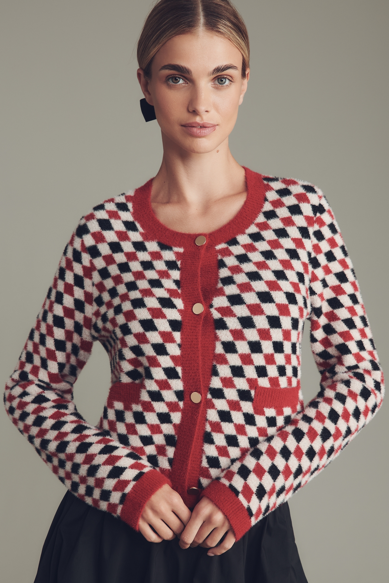 NVLT Checkered Knit Lady Jacket