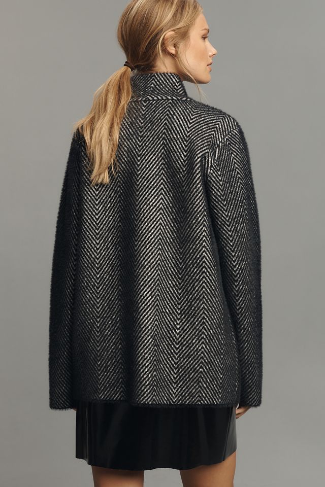 NVLT Chevron Funnel-Neck Jacket