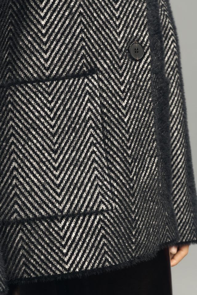 NVLT Chevron Funnel-Neck Jacket