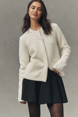 NVLT Sequin-Embellished Knit Lady Jacket