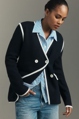 NVLT Knit Double-Breasted Blazer