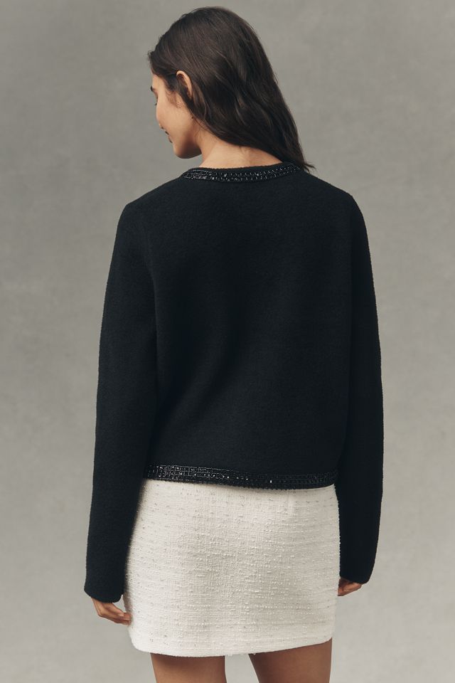 NVLT Crystal-Embellished Trim Knit Lady Jacket #2