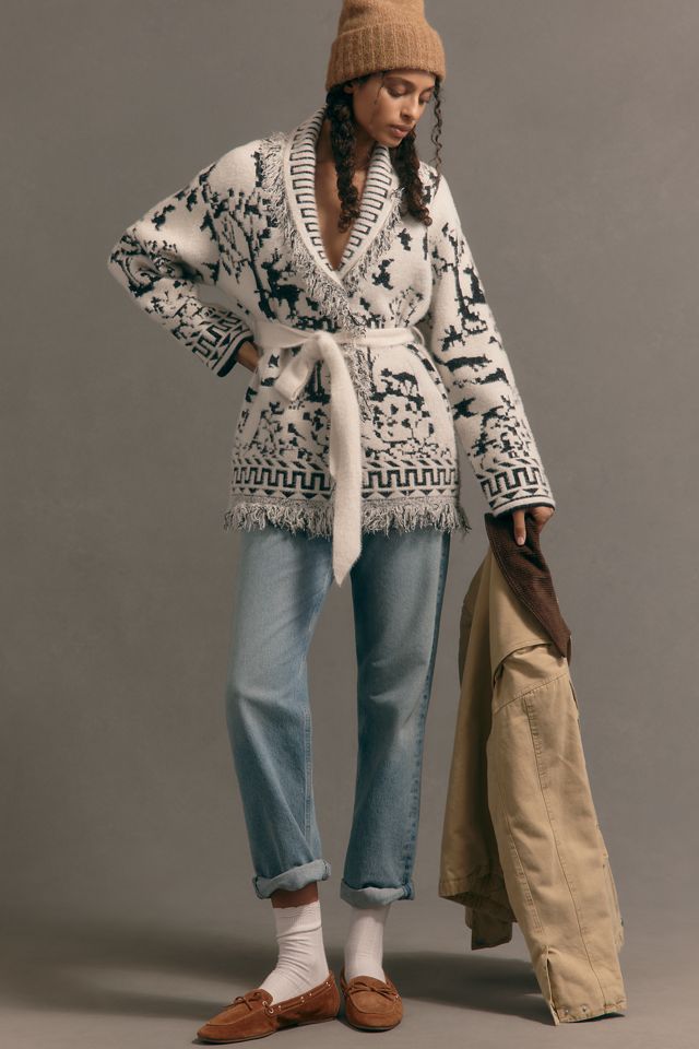 NVLT Knit Fringe Cardigan Sweater #2