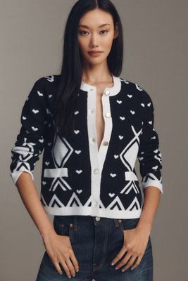 Nvlt Argyle Knit Lady Jacket In Multi