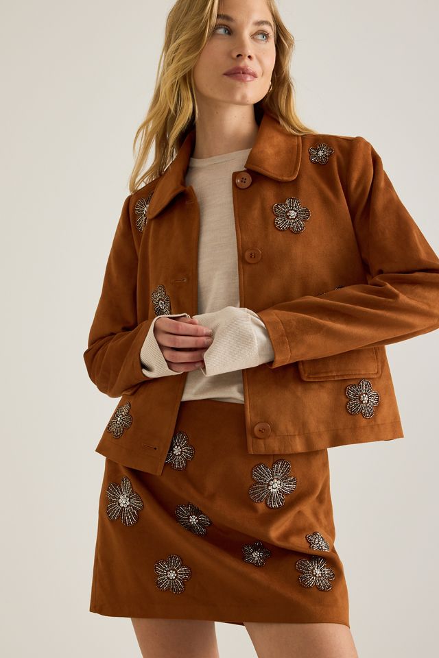 Veste en suédine ornée Maeve #1