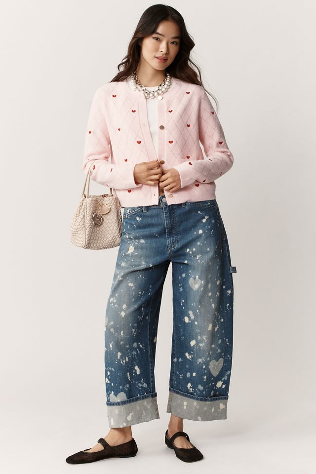 NVLT Embellished Heart Motif Lady Jacket | Anthropologie