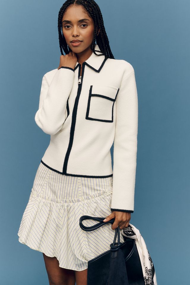 NVLT Knit Zip-Front Shacket | Anthropologie