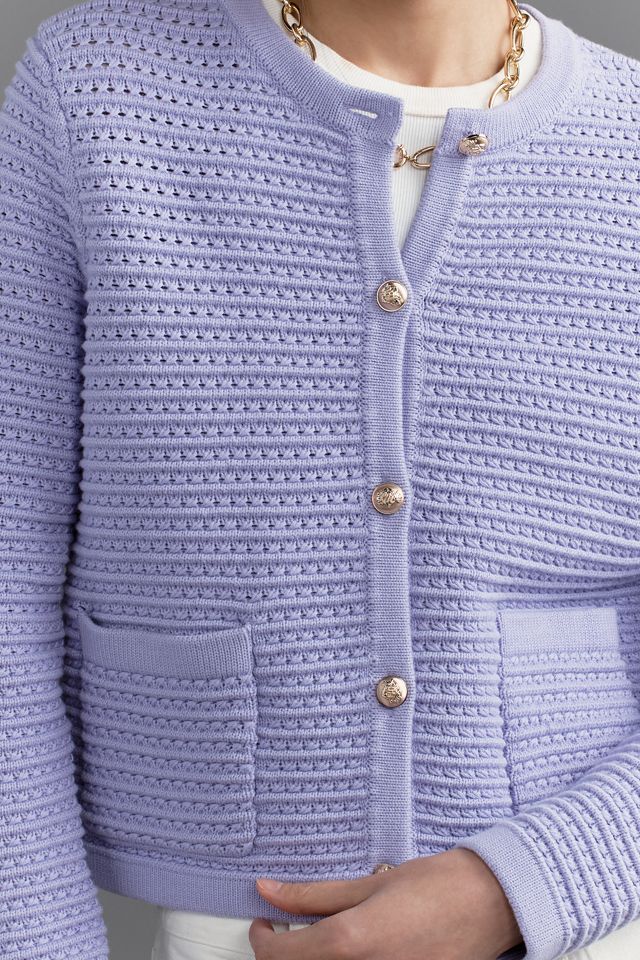 NVLT Cotton Knit Textured Jacket | Anthropologie