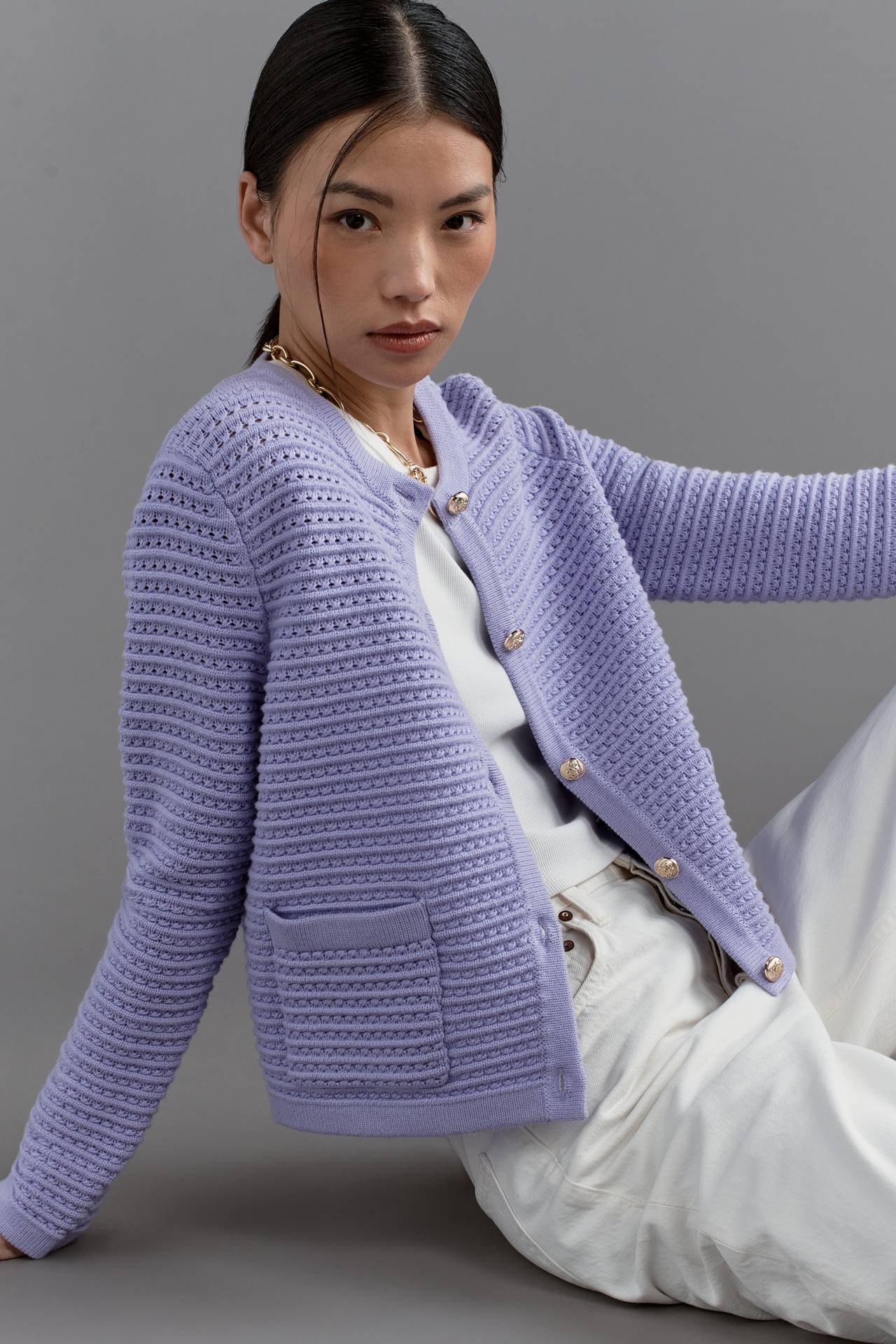 NVLT Cotton Knit Textured Jacket