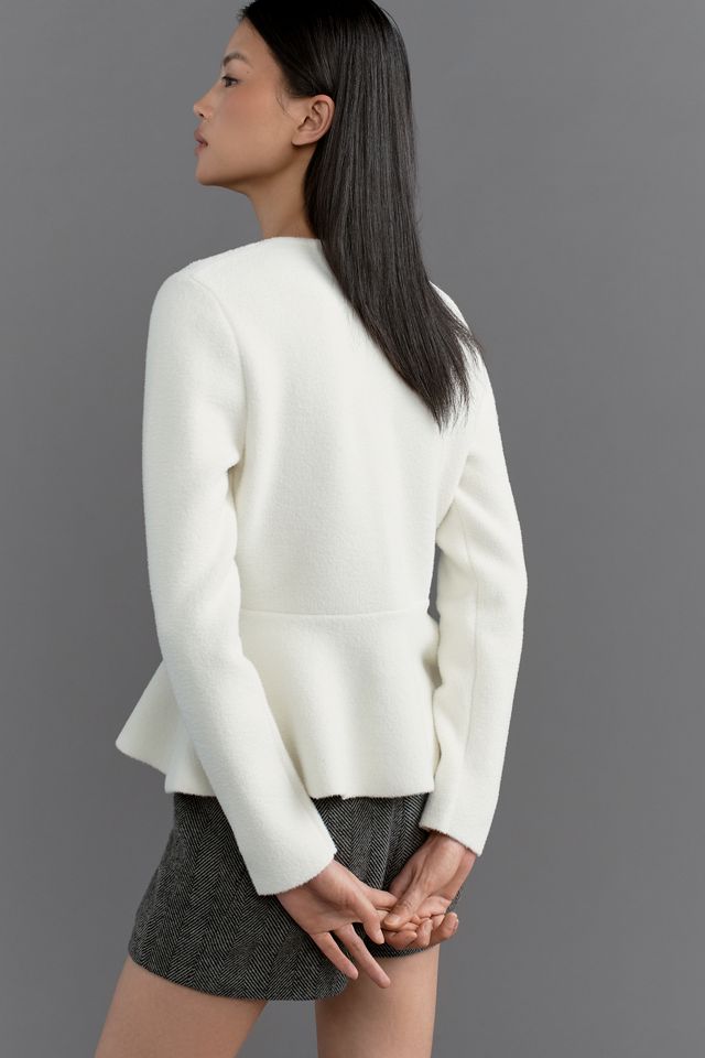 NVLT Sculpted Knit Collarless Blazer #2