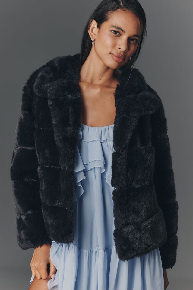 NVLT Eva Channeled Faux Fur Jacket #1