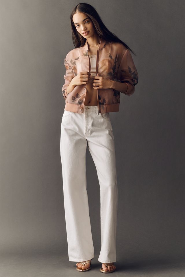 NVLT Floral Organza Bomber Jacket #2