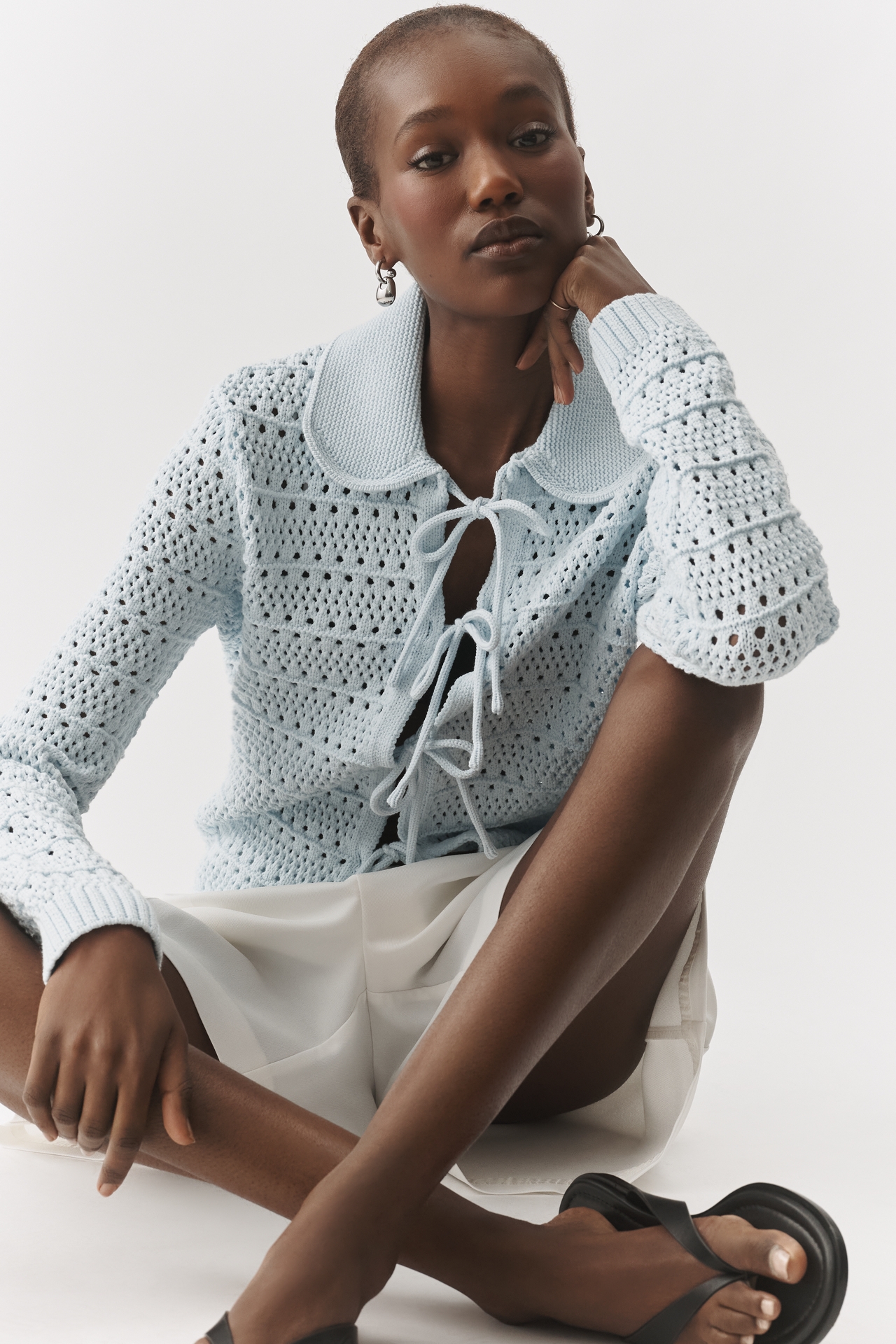 NVLT Knit Tie-Front Jacket