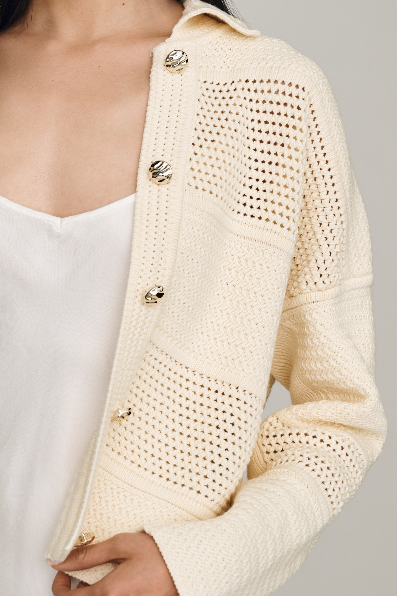 NVLT Knit Collared jacket