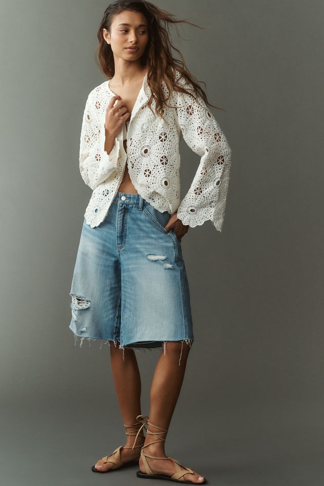 NVLT Crochet Knit Jacket | Anthropologie