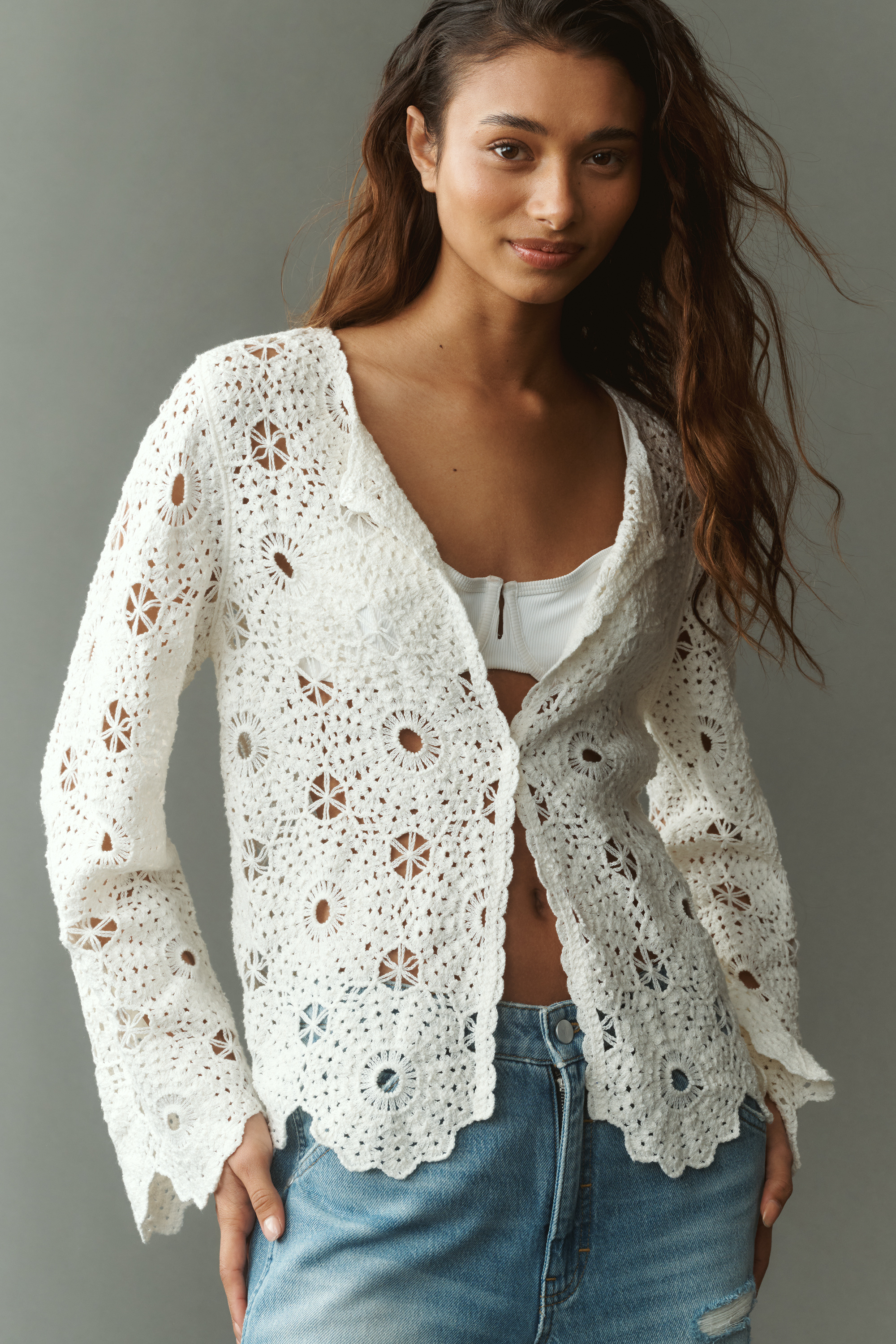 Crochet Knit Jacket — Image 4