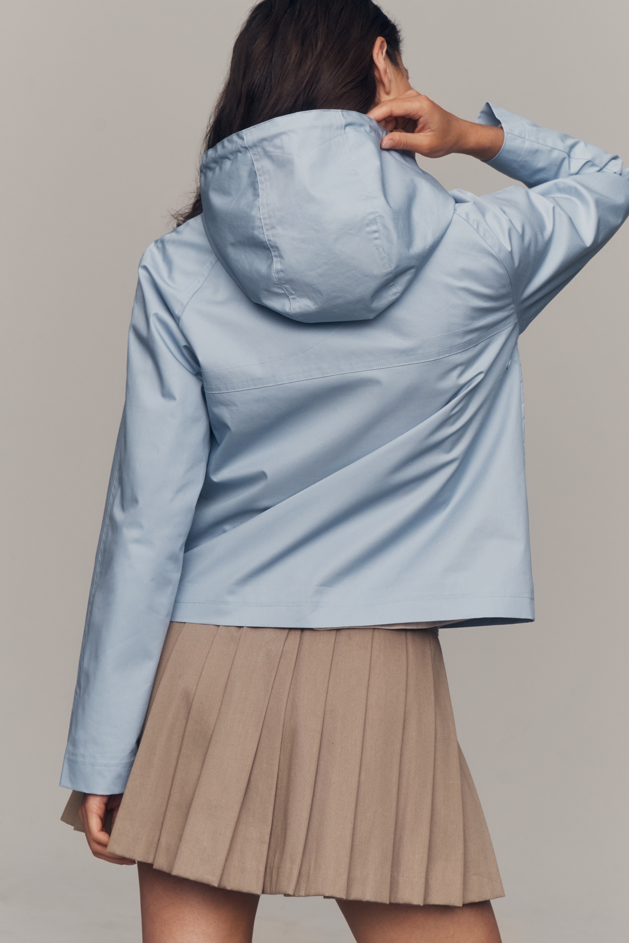 Hunter Julia Cropped Hooded Rain Coat