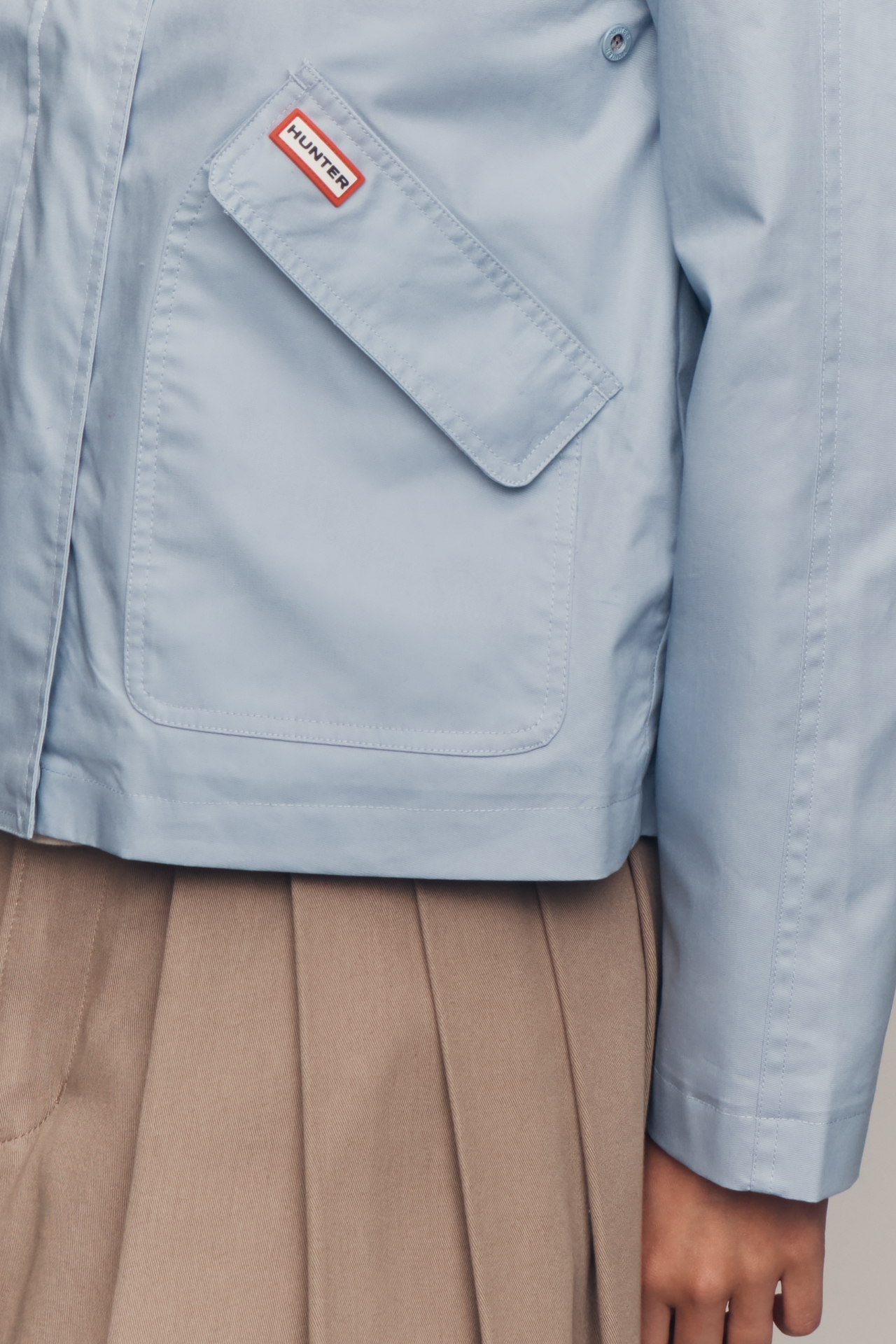 Hunter Julia Cropped Hooded Rain Coat