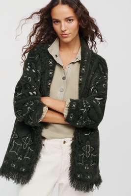 Nvlt Printed Belted Jacket In Green