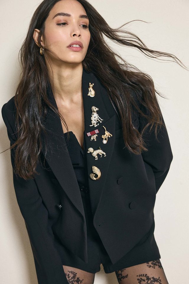 Blazer Court Double Boutonnage Bardot Jezel #1