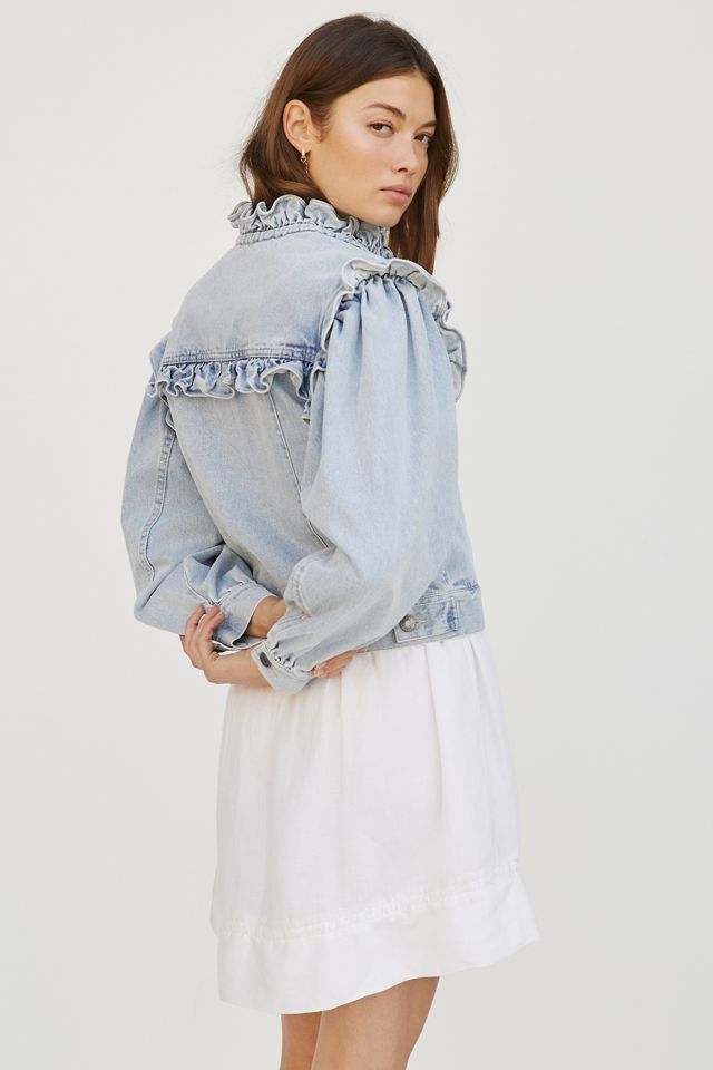 Magali Pascal Juno Ruffled Denim Jacket #3