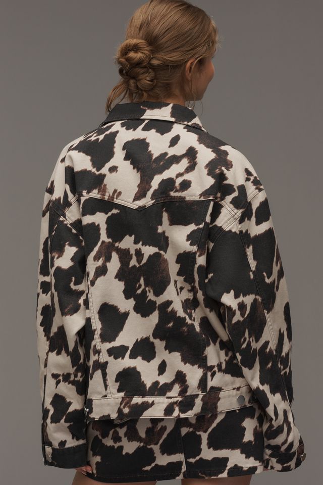 Pilcro Cow-Print Trucker Jacket #1