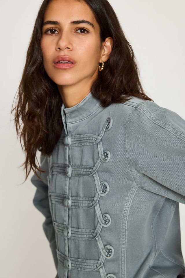By Anthropologie Denim Military Jacket #3