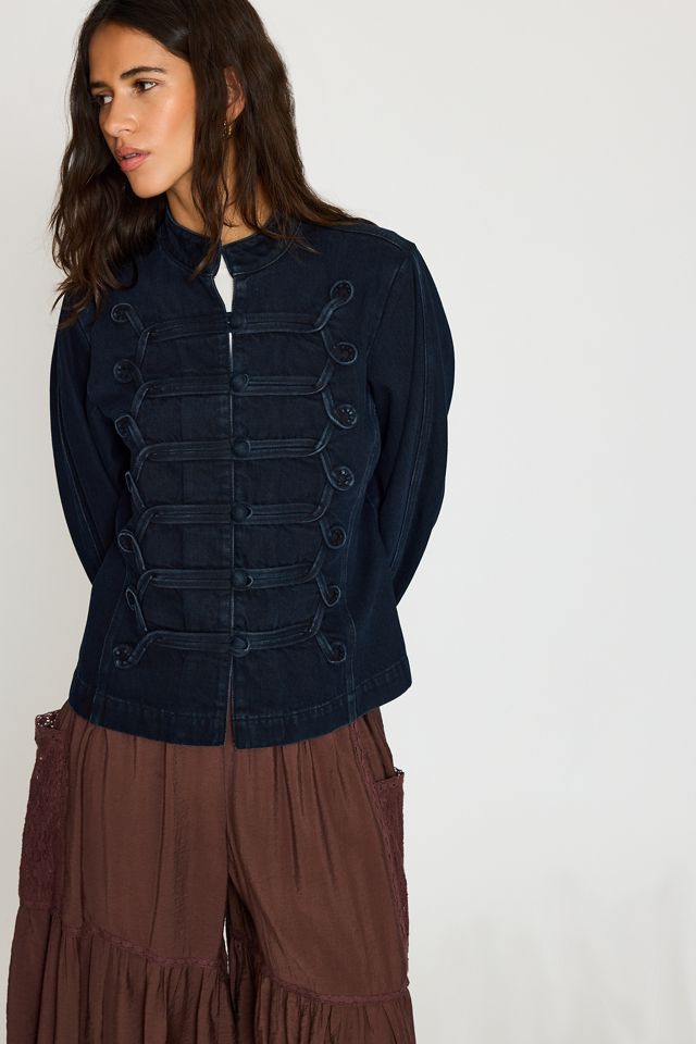 Veste militaire en denim By Anthropologie #1