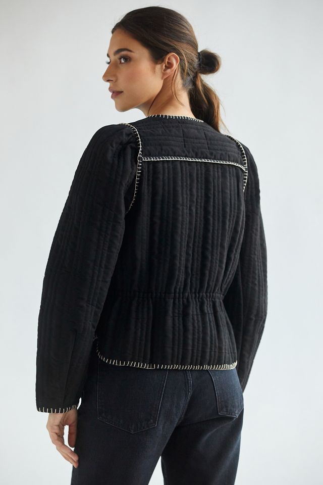 Quilted Puff-Sleeve Jacket | Anthropologie