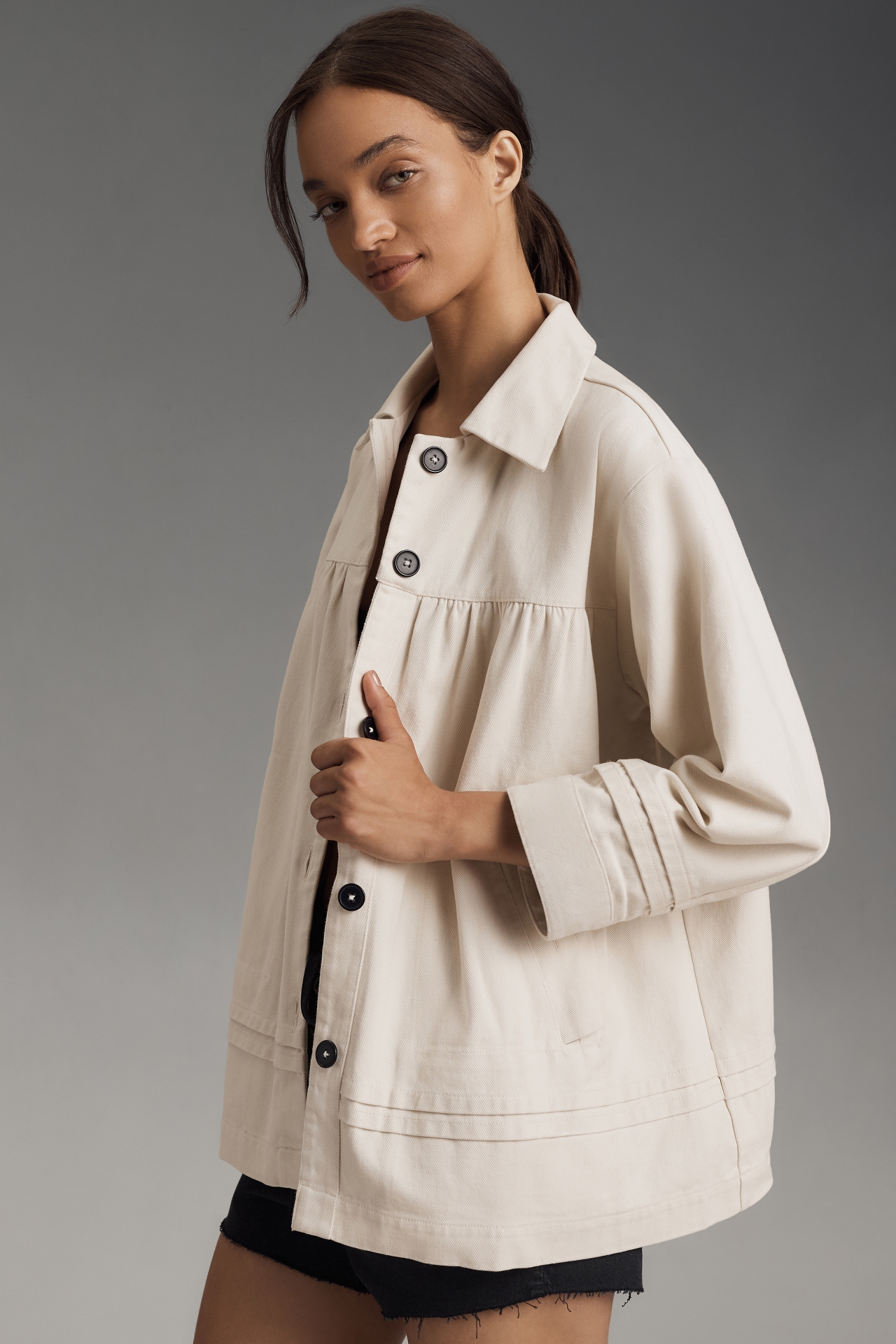 Maeve Collared Swing Jacket