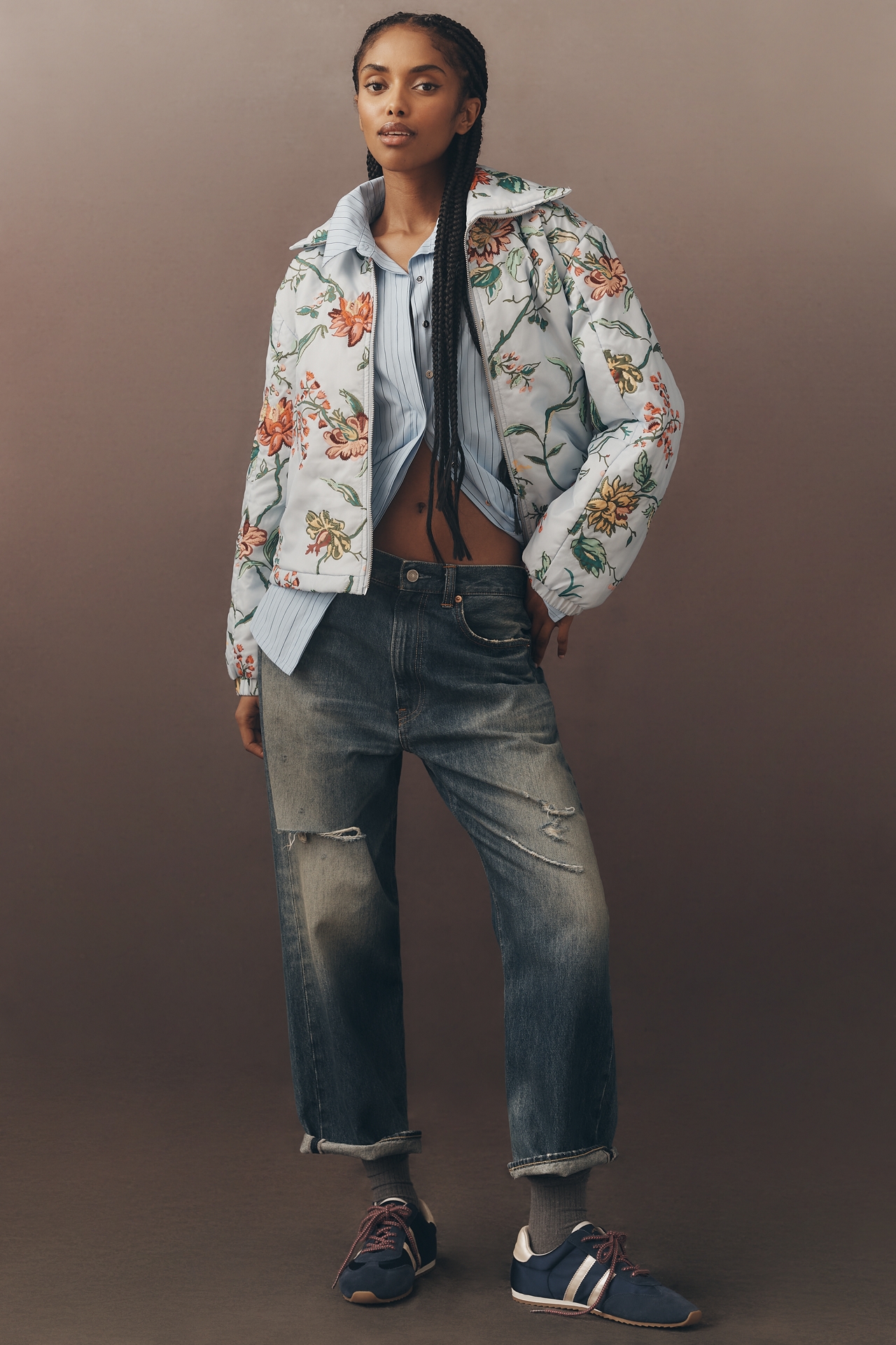 The Dahlia Floral Bomber Jacket
