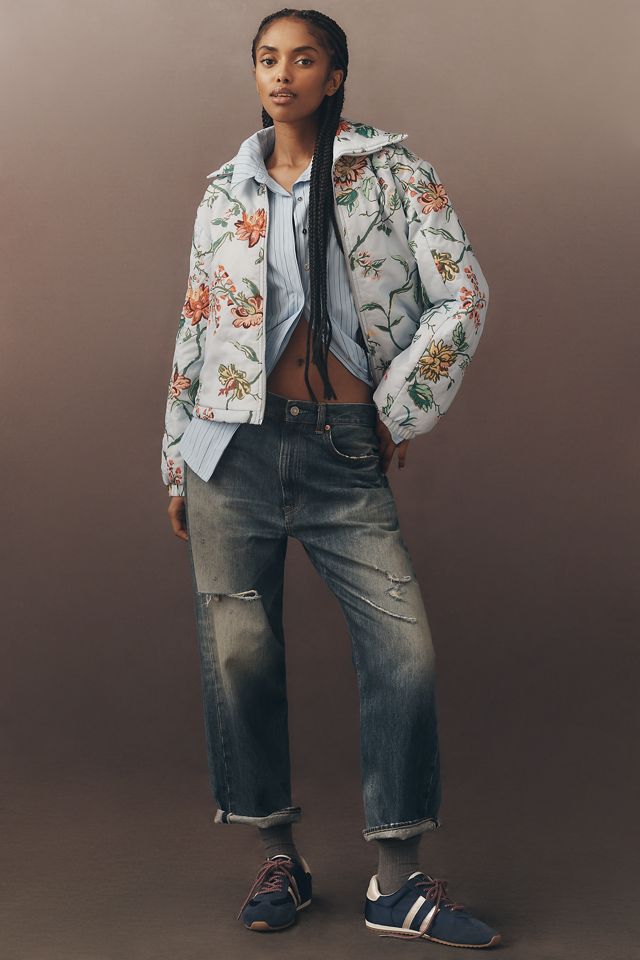 Dahlia Floral Bomber Jacket | Anthropologie