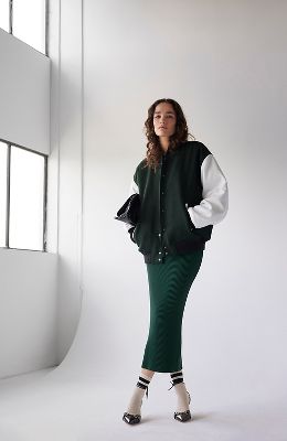 Colourblock Varsity Bomber Jacket