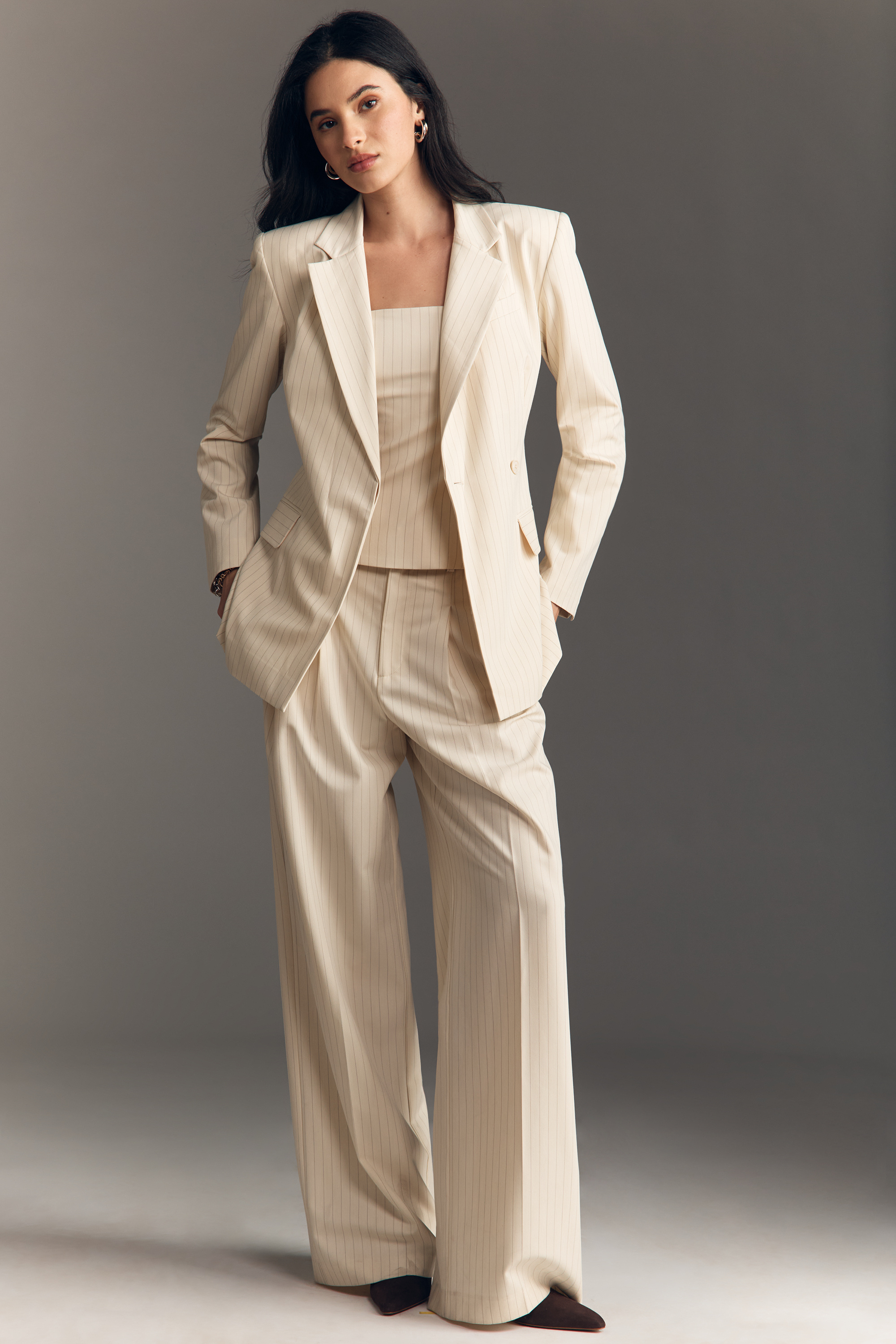 Striped Belted Blazer — Image 3
